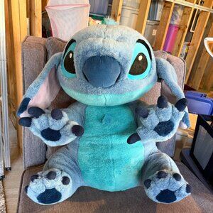 2000 Disney Parks Jumbo Stitch Plush Lilo & Stitch 24" Soft Blue Stuffed Animal